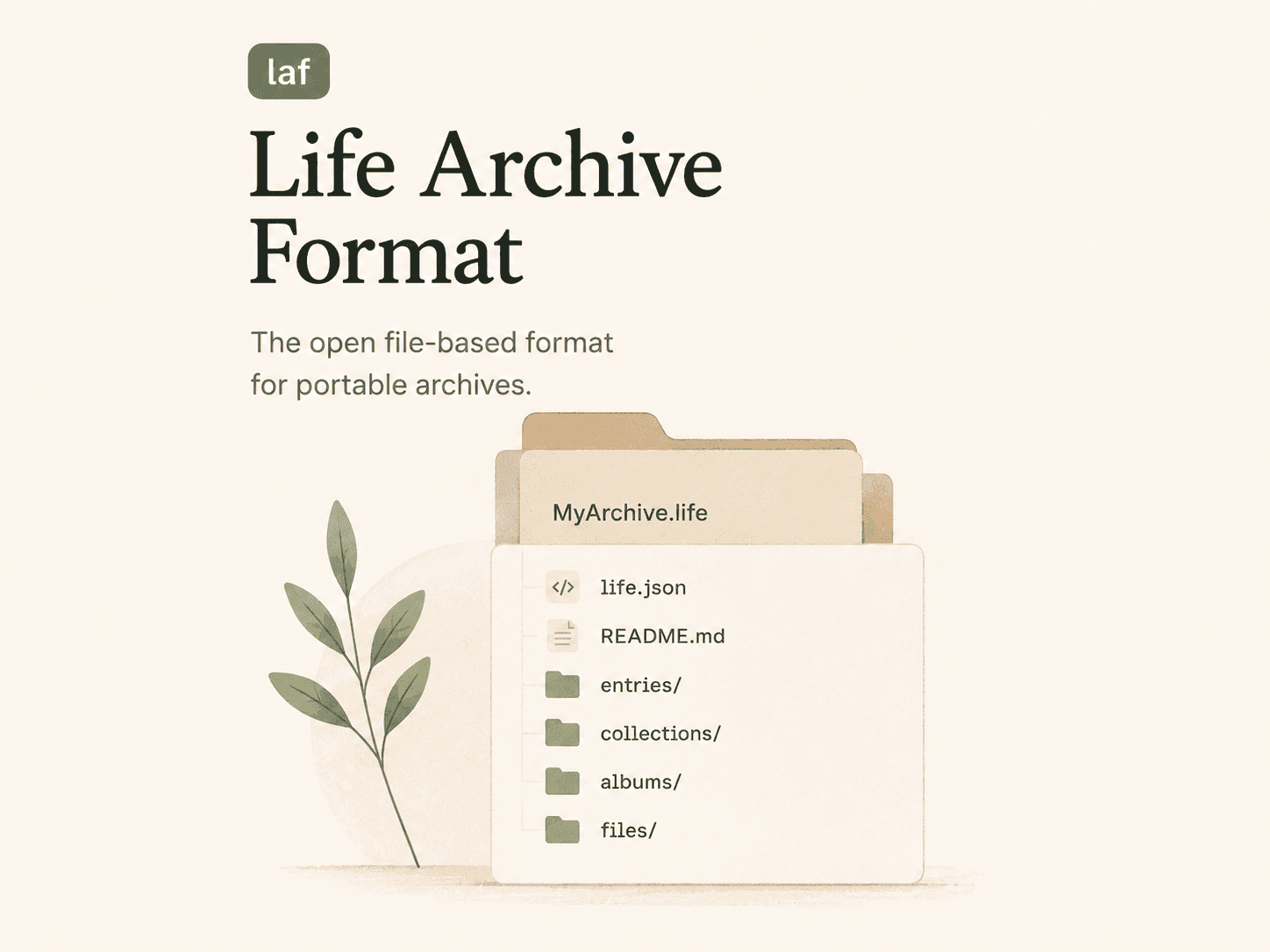 Life Archive Format collection cover