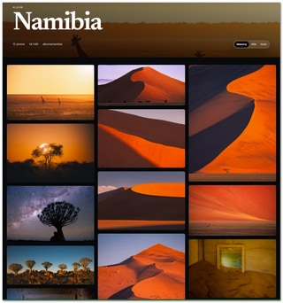Album masonry layout